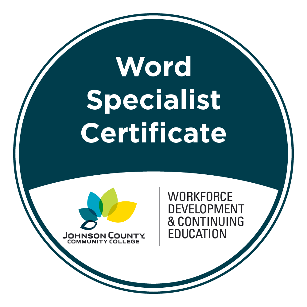 Word Specialist Certificate Credly