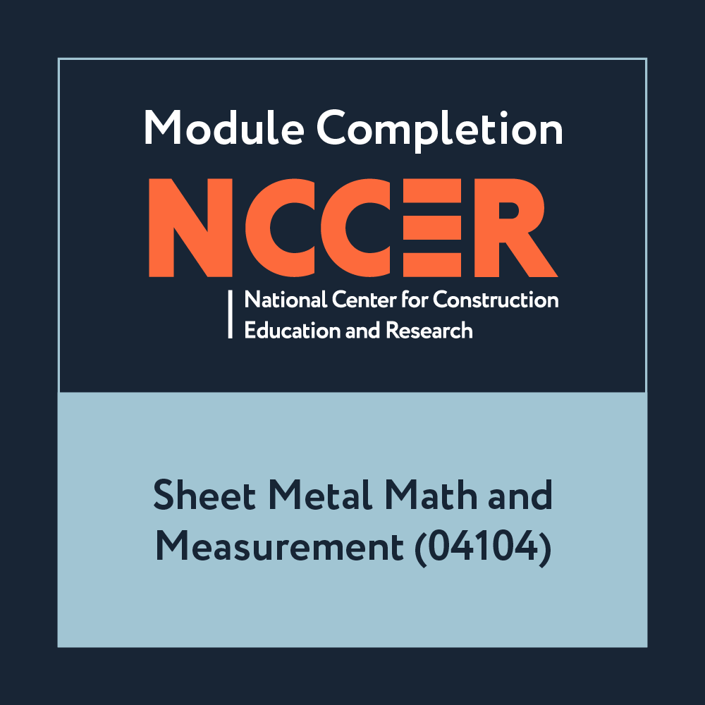 NCCER Sheet Metal Math and Measurement (04104)