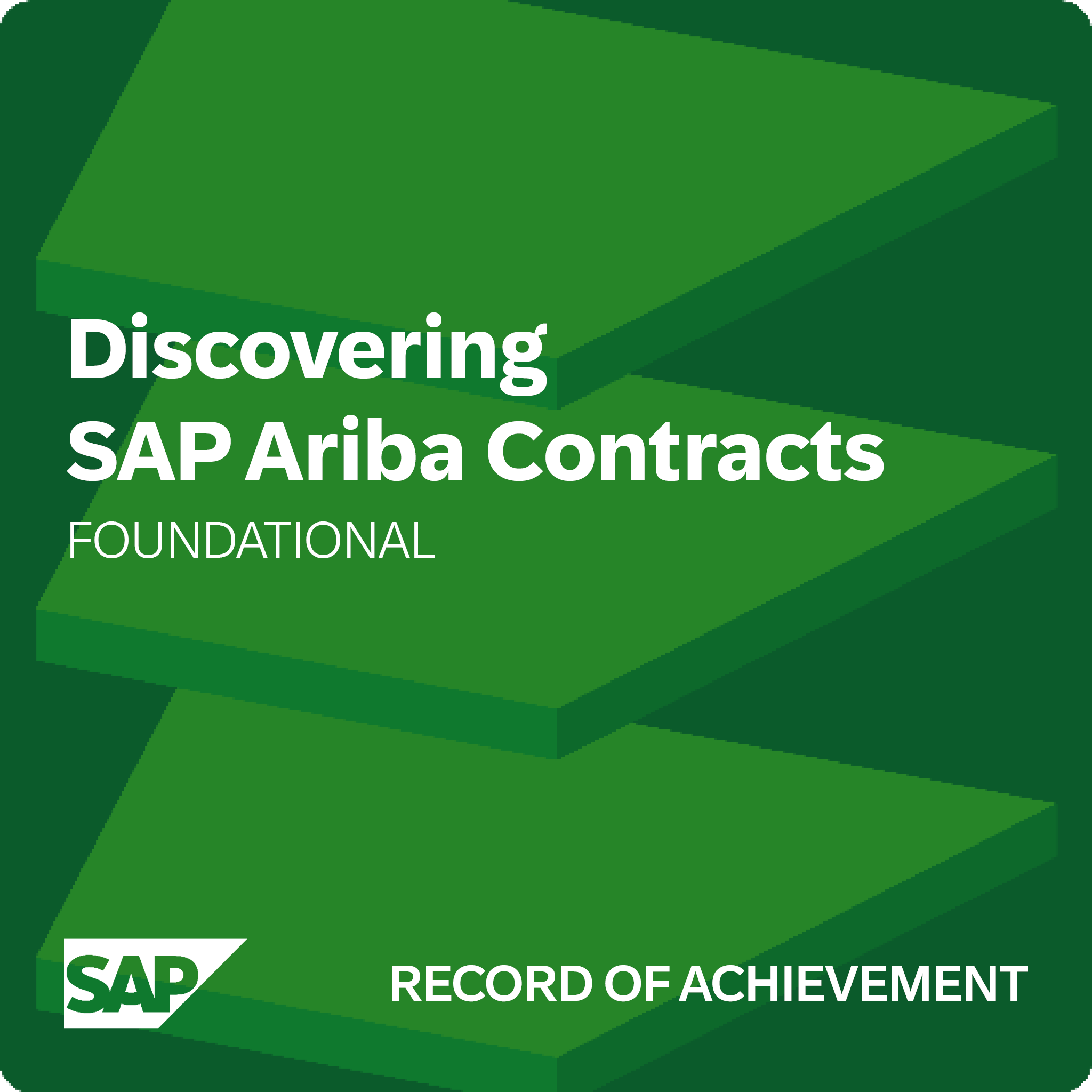 Discovering SAP Ariba Contracts - Record of Achievement