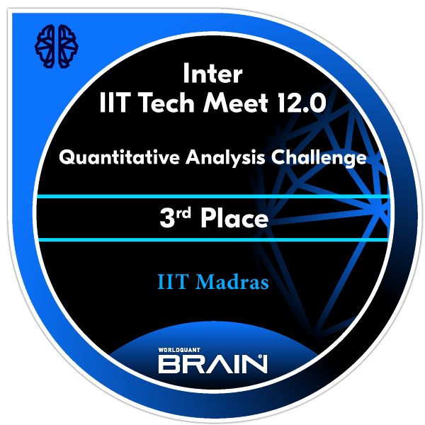 [India] BRAIN Inter-IIT Tech Meet _Cert 3rd place