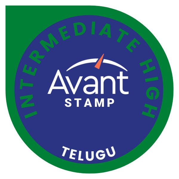 Avant Telugu Proficiency Test in Speaking and Writing: Intermediate/High(v.1)