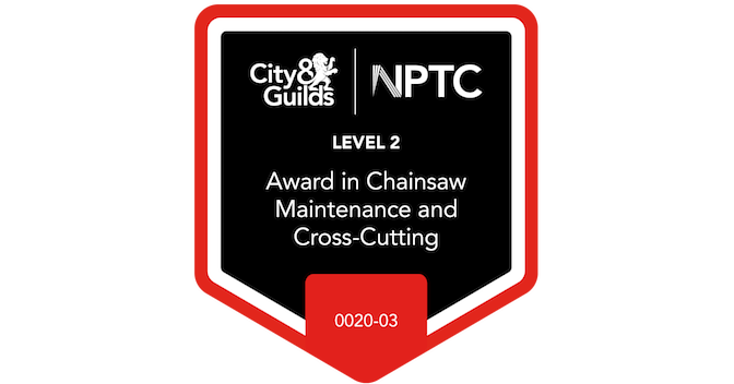 Level 2 Award in Chainsaw maintenance and Cross-cutting (0020-03) - Credly