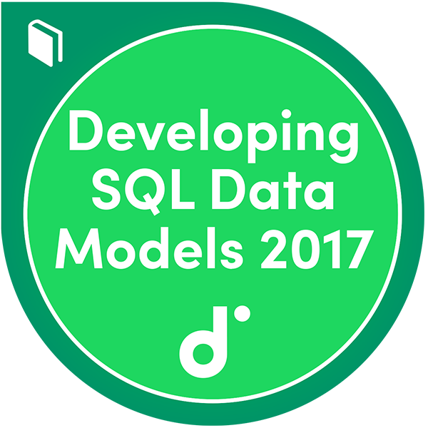 Kursteilnahme: Developing SQL Data Models 2017