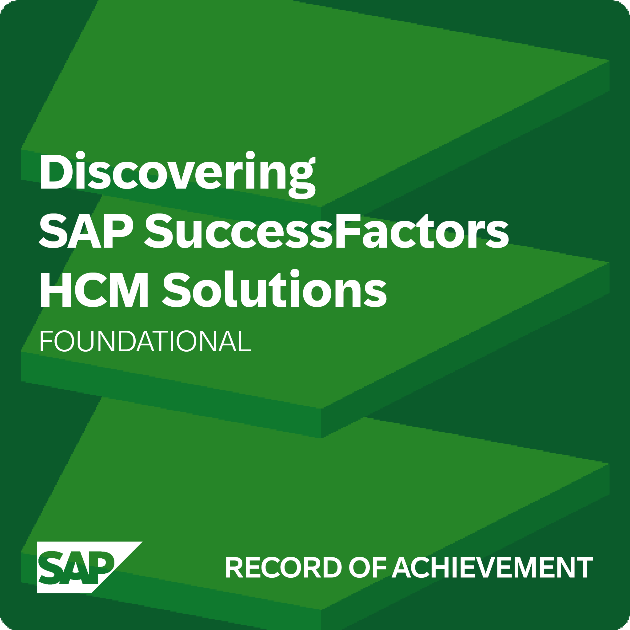 Discovering SAP SuccessFactors HCM Solutions - Record of Achievement
