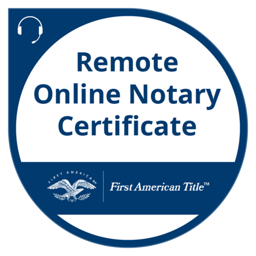 Remote Online Notary Certificate Credly