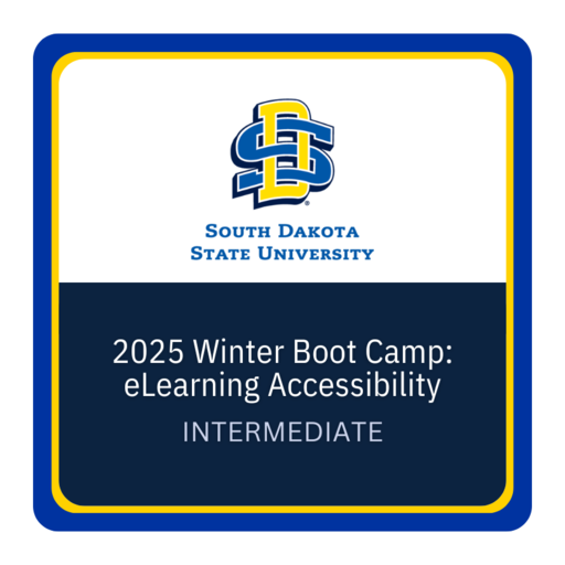 2025 Winter Boot Camp: eLearning Accessibility - Credly