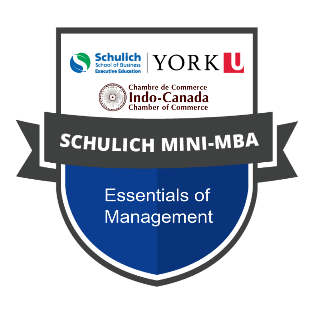 Indo-Canada Chamber of Commerce Schulich Mini-MBA: Essentials of Management Program