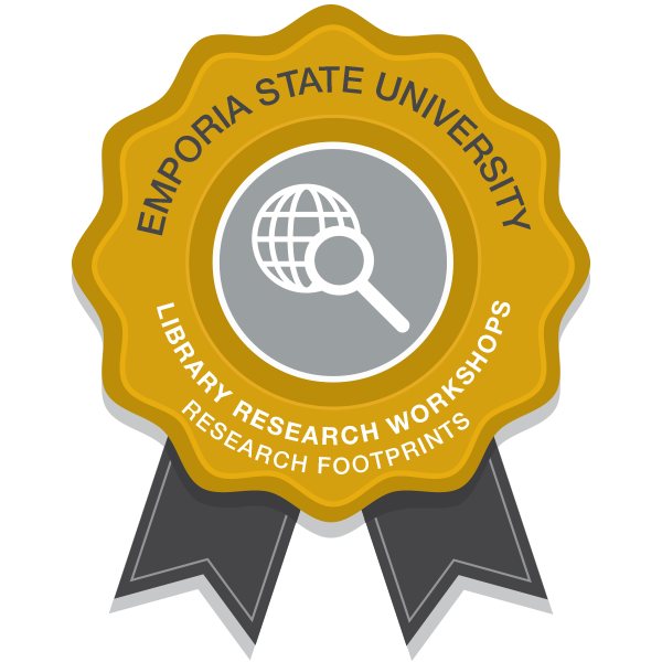 Library Research Workshops-Research Footprints Badge