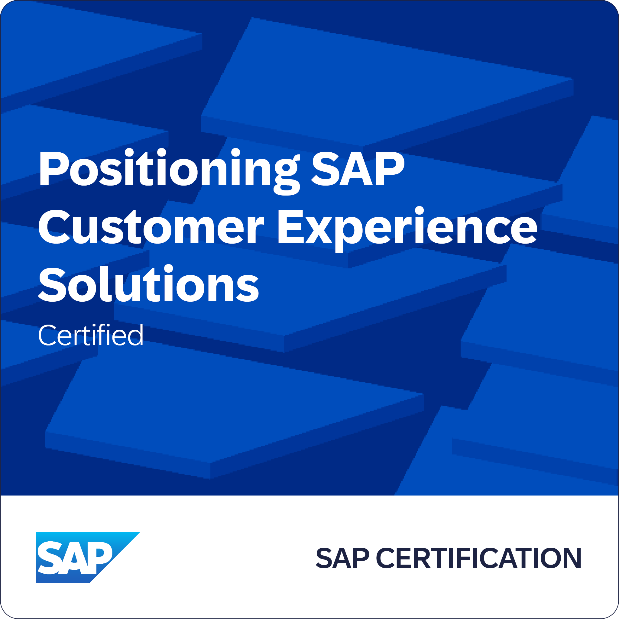 SAP Certified - Positioning SAP Customer Experience Solutions