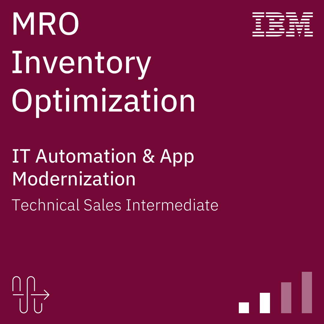 MRO Inventory Optimization Technical Sales Intermediate
