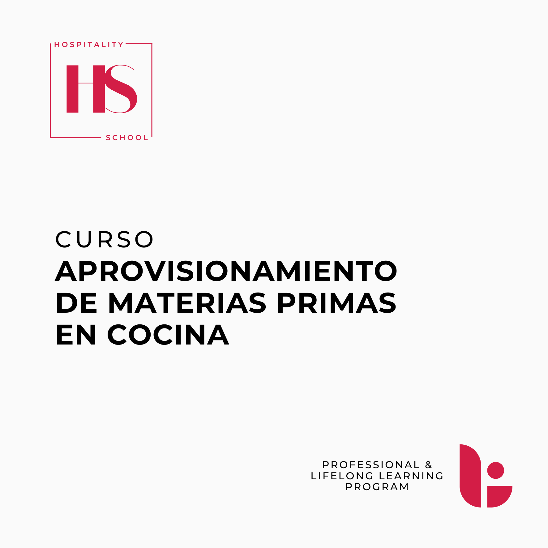 Curso Aprovisionamiento de Materias Primas en Cocina