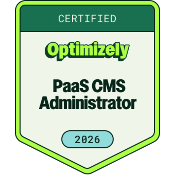 Optimizely PaaS CMS Certified Administrator 2025
