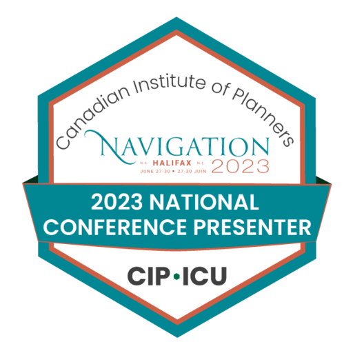 Canadian Institute Of Planners 2023 National Conference Presenter