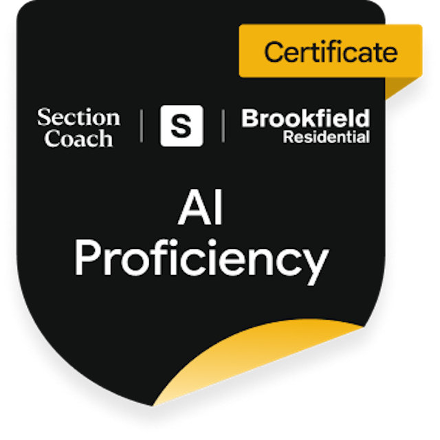 Section Coach x Brookfield Residential: Basic AI Proficiency