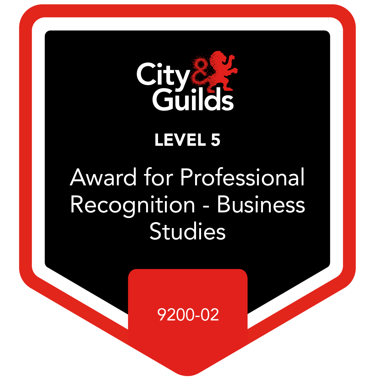 Level 5 Award for Professional Recognition - Business Studies - 9200-02