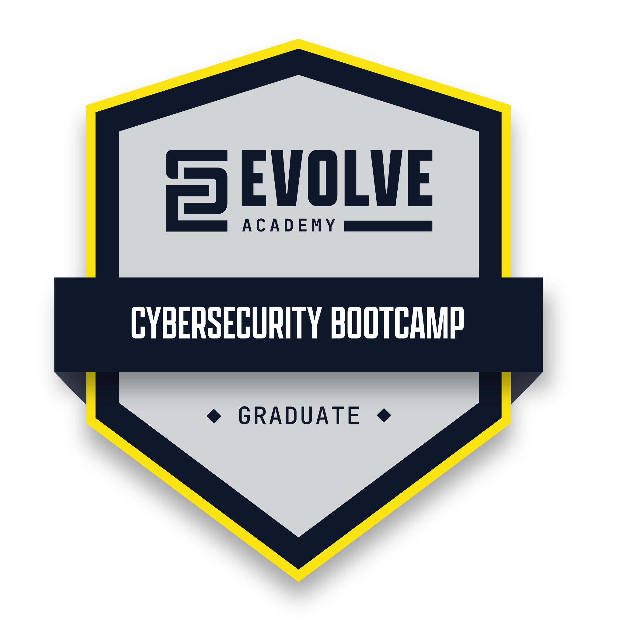 Evolve Academy Cybersecurity Bootcamp Certificate of Completion