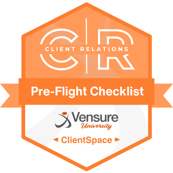 Department Badge: ClientSpace: Pre-Flight Checklist Training