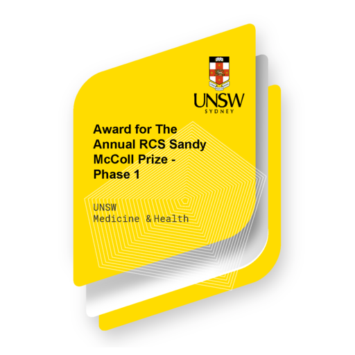 The Annual RCS Sandy McColl Prize Phase 1 Credly