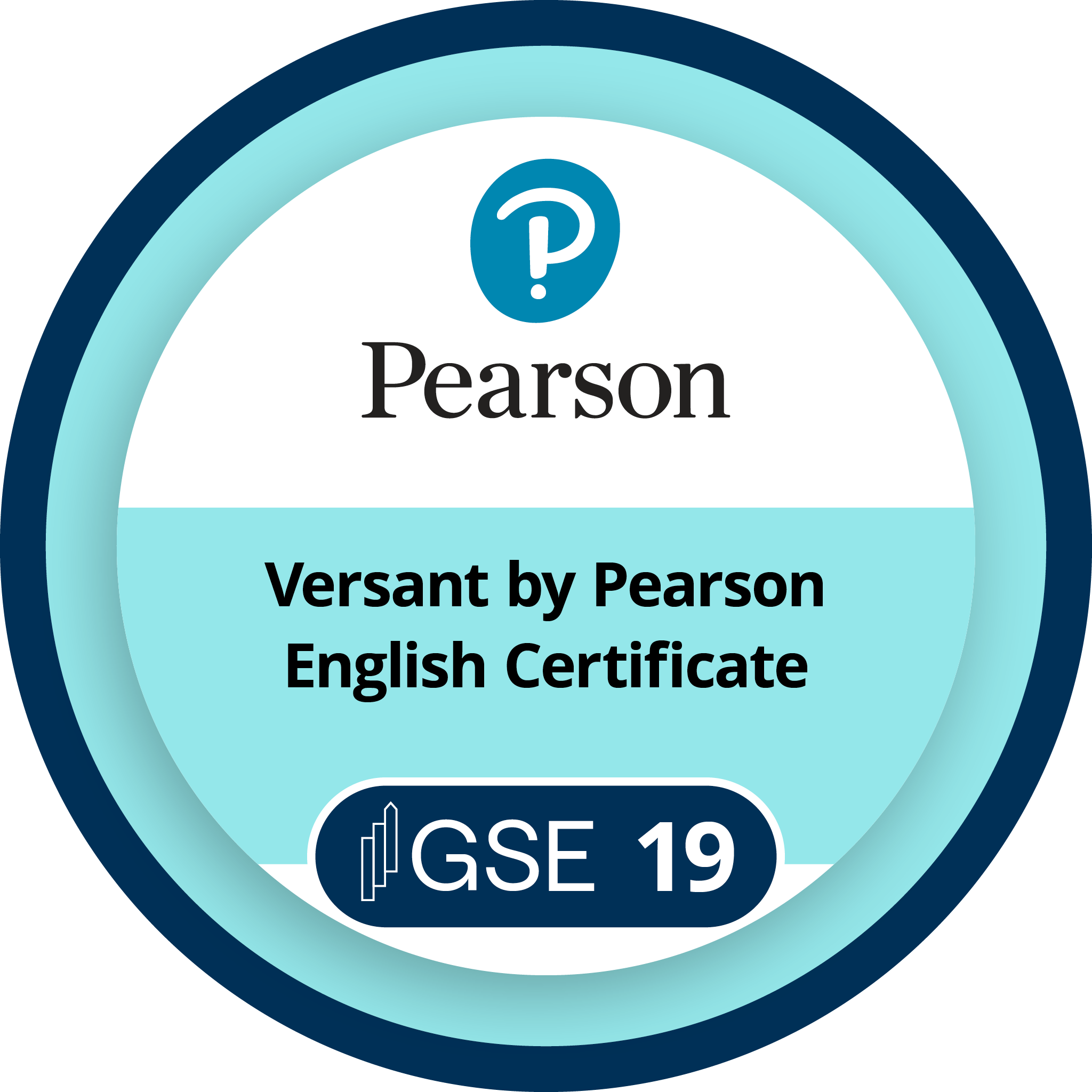 Versant by Pearson English Certificate (GSE 19) Credly