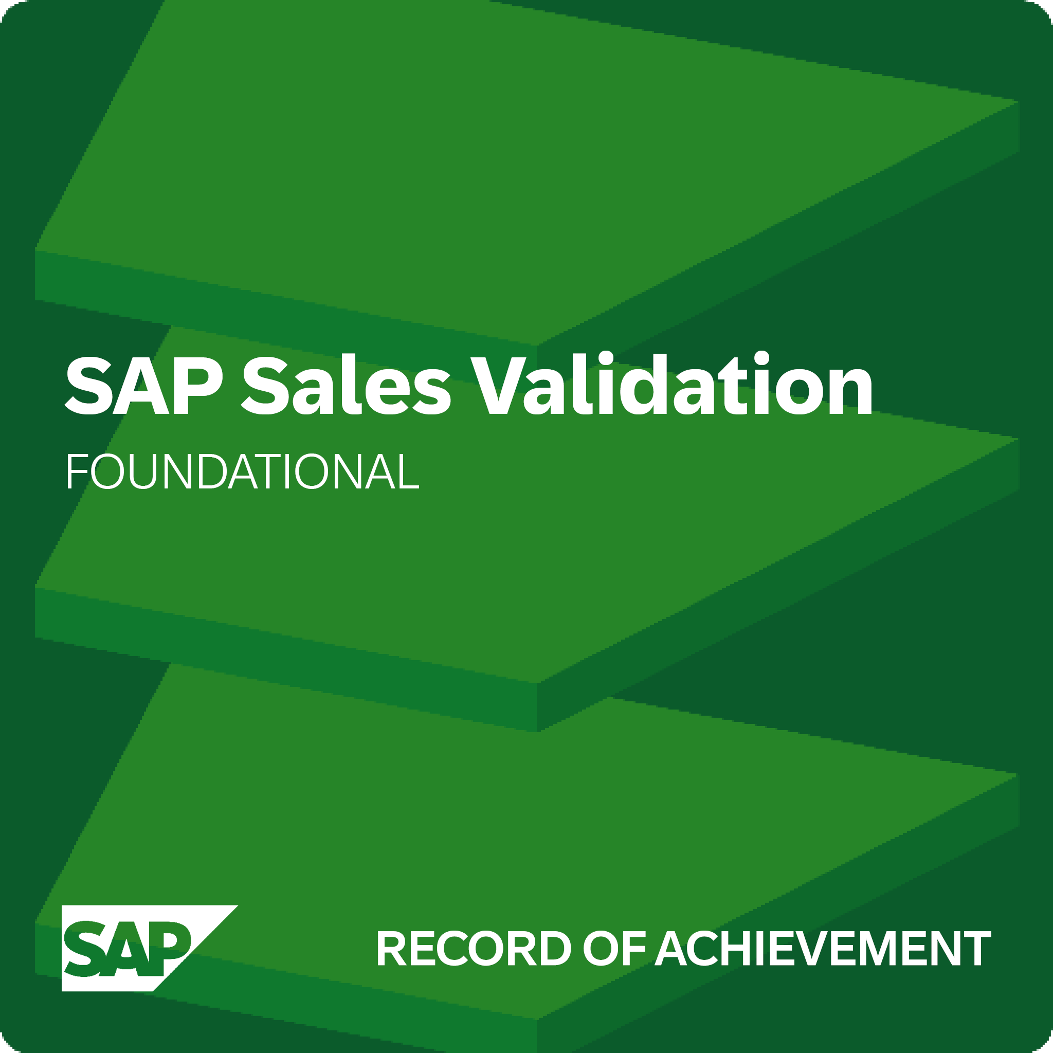 SAP Sales Validation - Record of Achievement