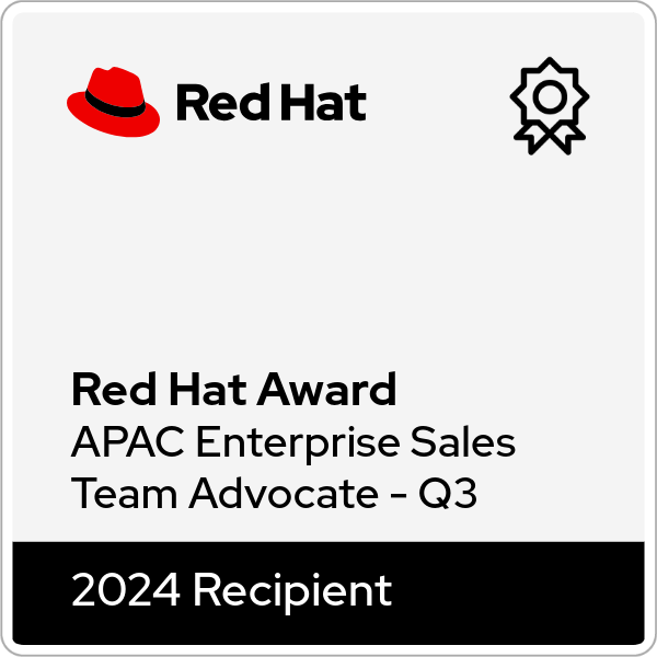 2024 Red Hat APAC Enterprise Sales Team Advocate - Q3