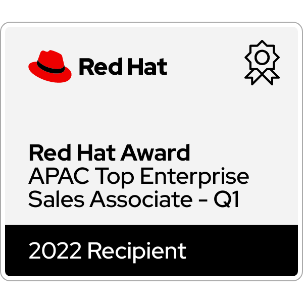 2022 Red Hat APAC Top Sales Associate - Q1