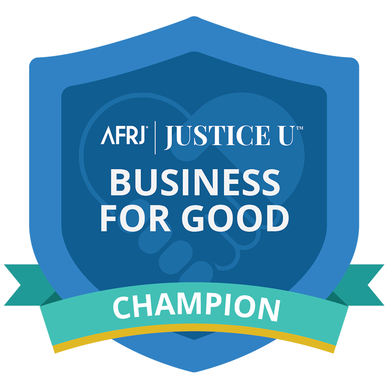 Business for Good Champion Badge (AFRJ & Justice U)