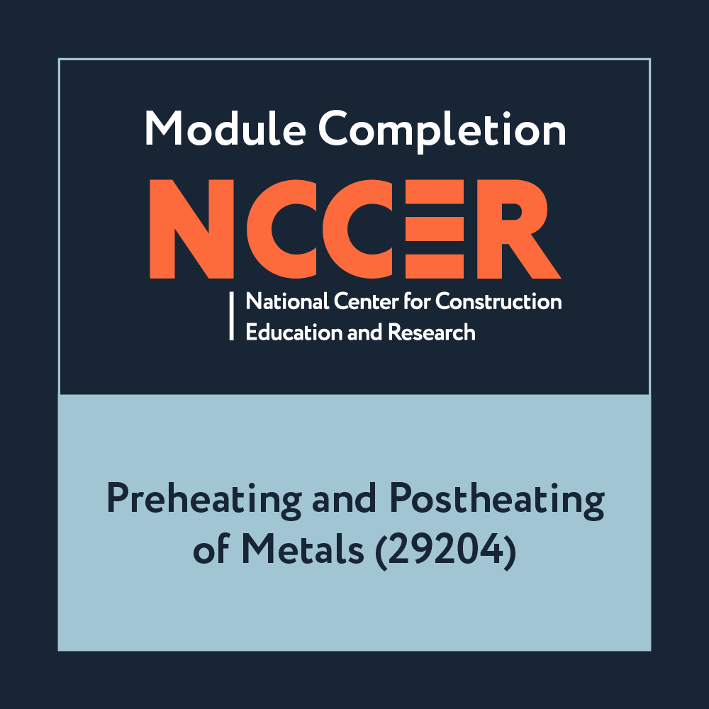 NCCER Preheating and Postheating of Metals (29204)