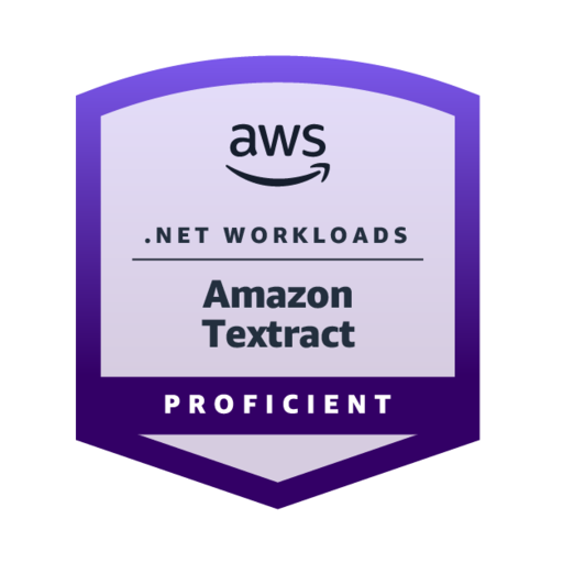 Amazon Textract and .NET Workloads - Credly