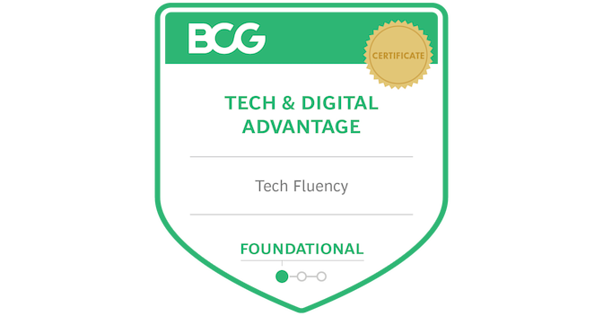 Tech & Digital Advantage: Tech Fluency - Credly