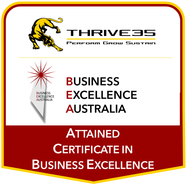 Thrive35 & BEA Certificate in Business Excellence - Attained