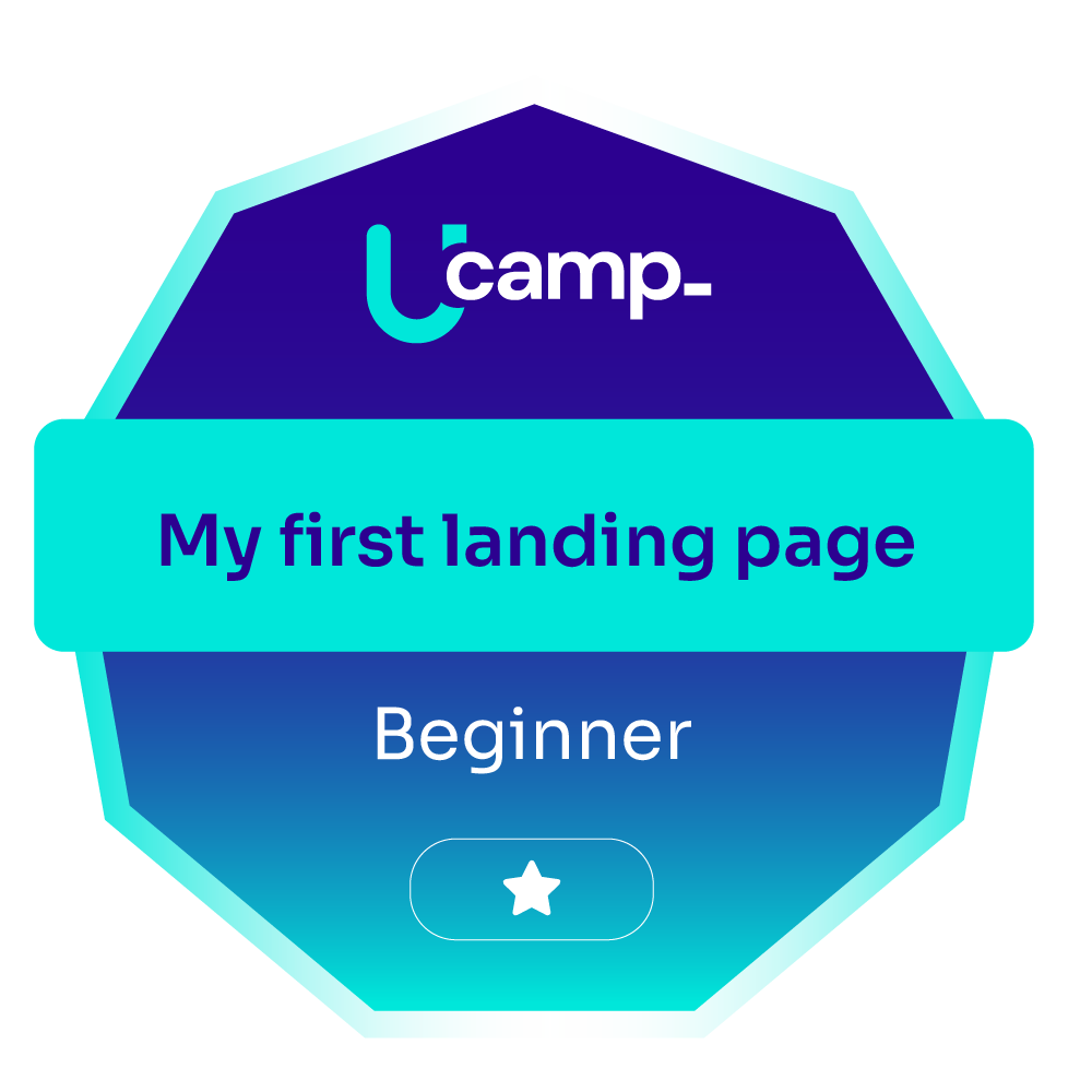 My first landing page