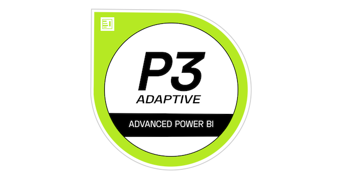 P3 Adaptive Advanced Power BI Certified - Credly