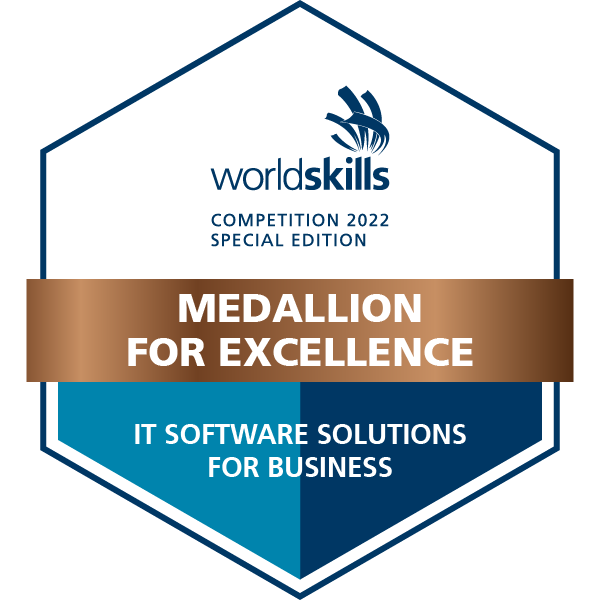 WorldSkills Competition 2022 Special Edition - Medallion for Excellence - IT Software Solutions for Business