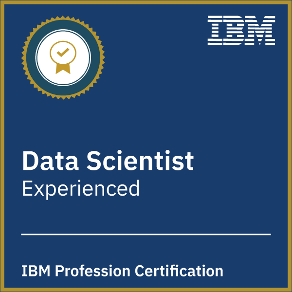 Data Science Profession Certification - Level 1 Experienced