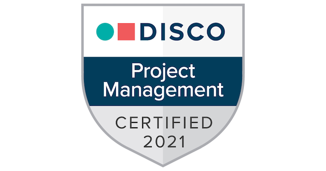 DISCO Project Management Certification (2021) - Credly