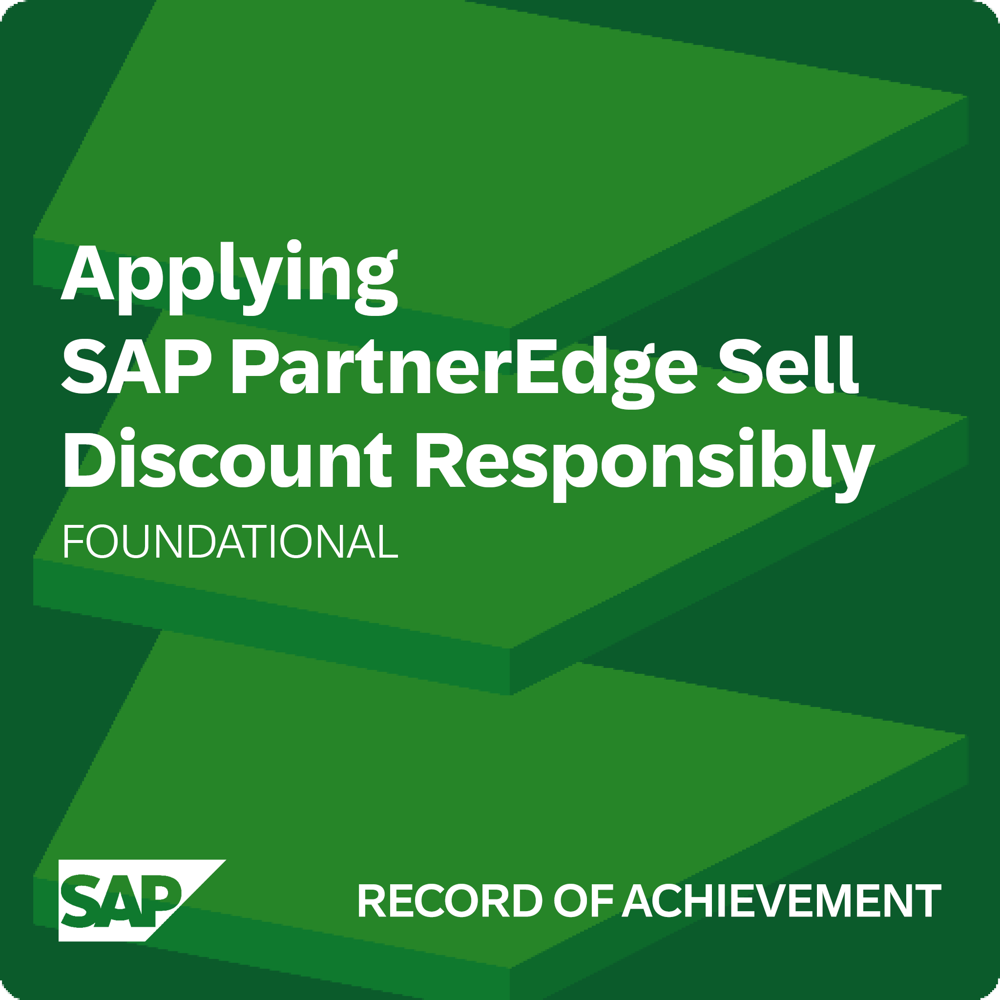 Applying SAP PartnerEdge Sell Discount Responsibly - Record of Achievement