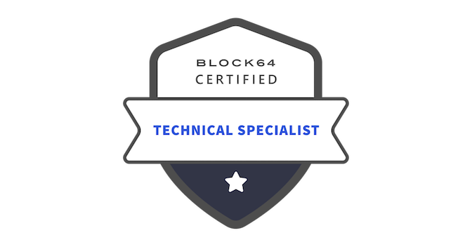 Block 64 Certified Technical Specialist - Credly