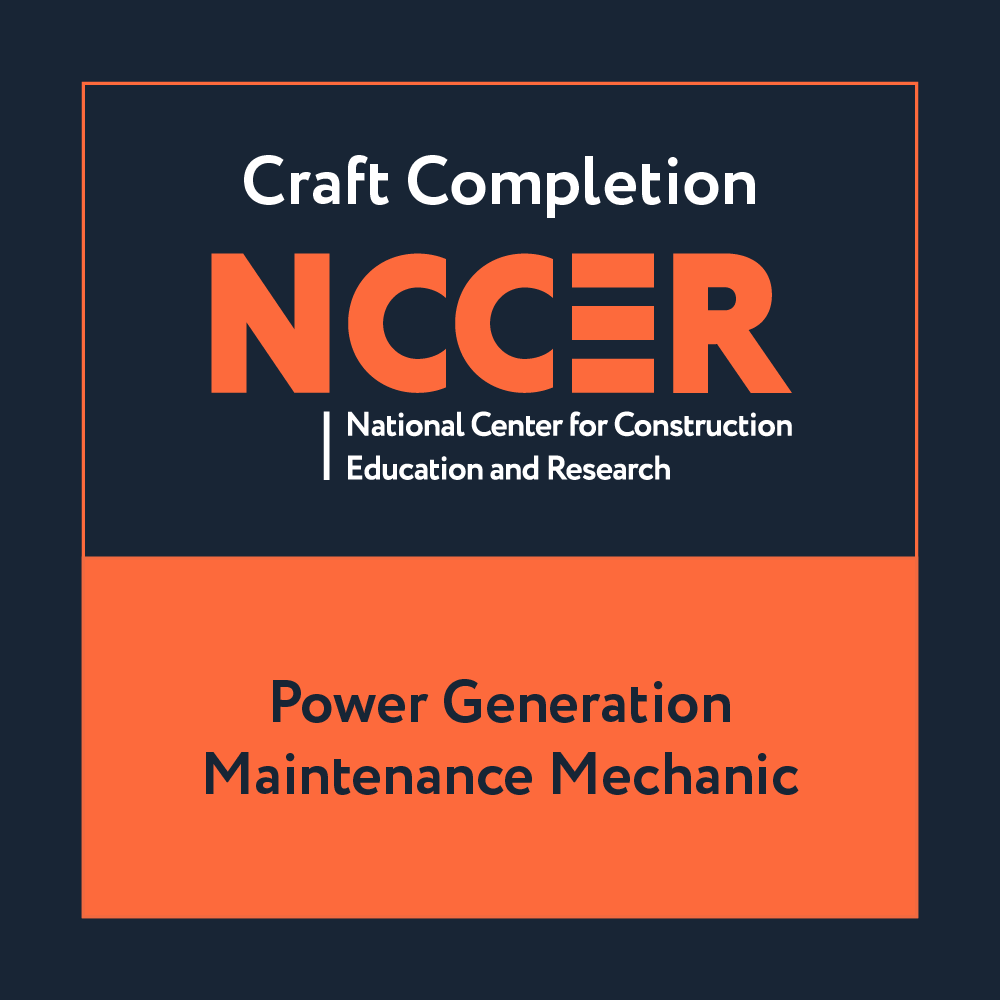 NCCER Power Generation Maintenance Mechanic