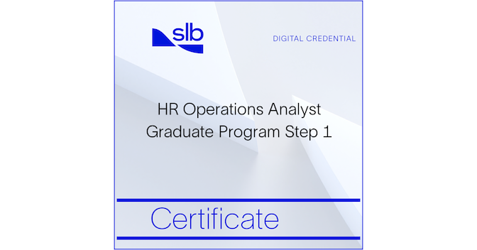 HR Operations Analyst Graduate Program Step 1 - Certificate - Credly