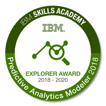 Predictive Analytics Modeler - Explorer Award 2018