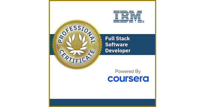 IBM Full Stack Software Developer Professional Certificate - Credly