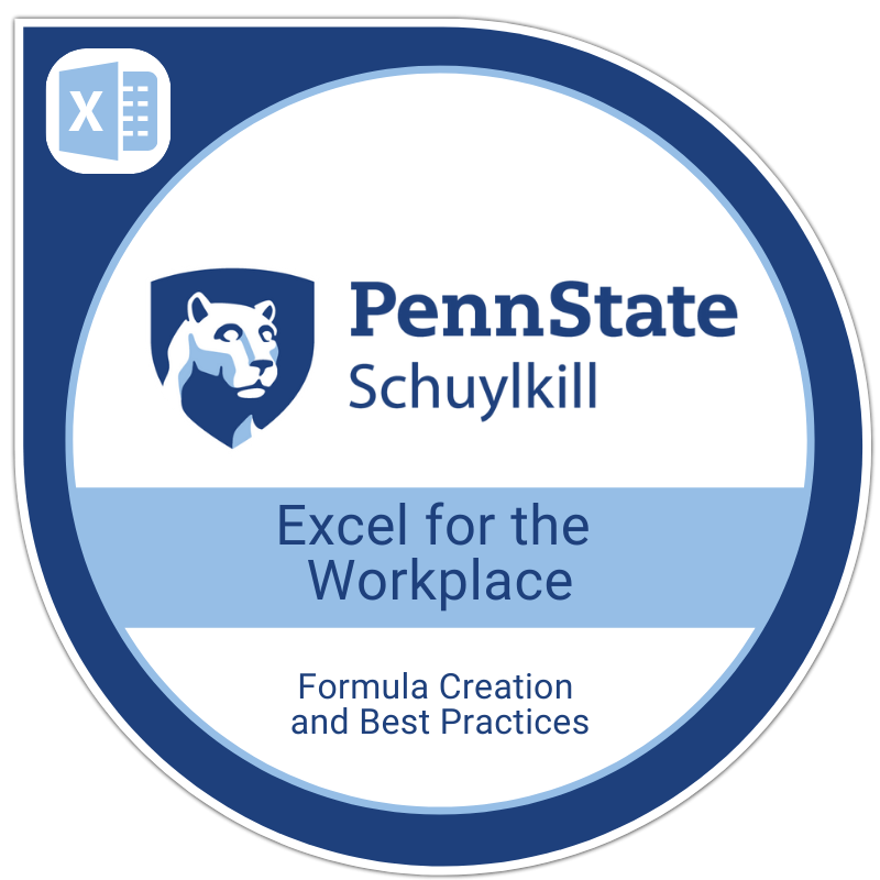 Excel for the Workplace - Formula Creation and Best Practices