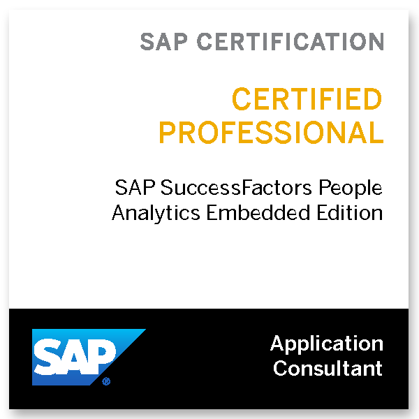 SAP Certified Professional Application Consultant - SAP SuccessFactors People Analytics Embedded Edition
