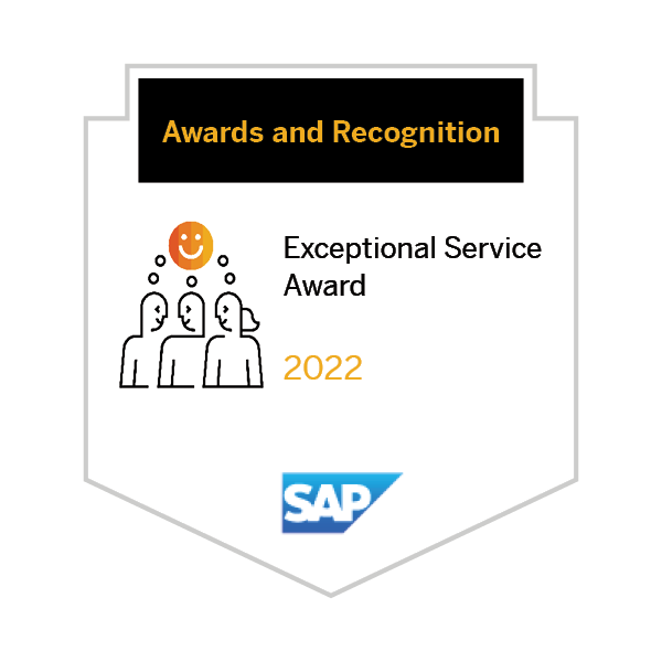 Awards and Recognition 2022 Exceptional Service Award Credly
