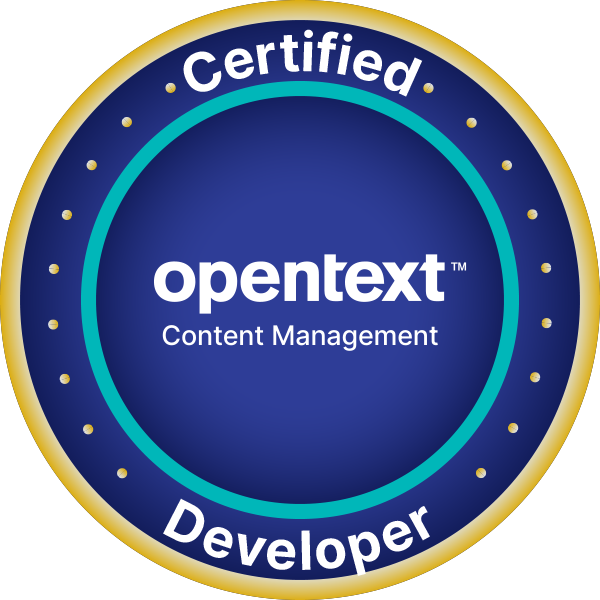 OpenText Certified Developer - OpenText™ Content Management Developer