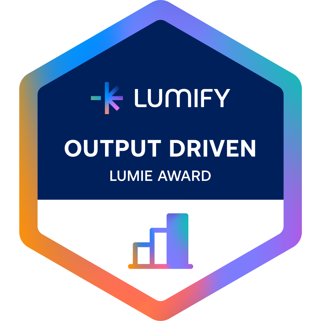 Lumie Award Badge Output Driven Credly