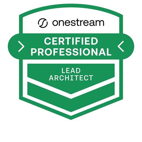 OneStream Certified Professional (OCP) - Lead Architect R1