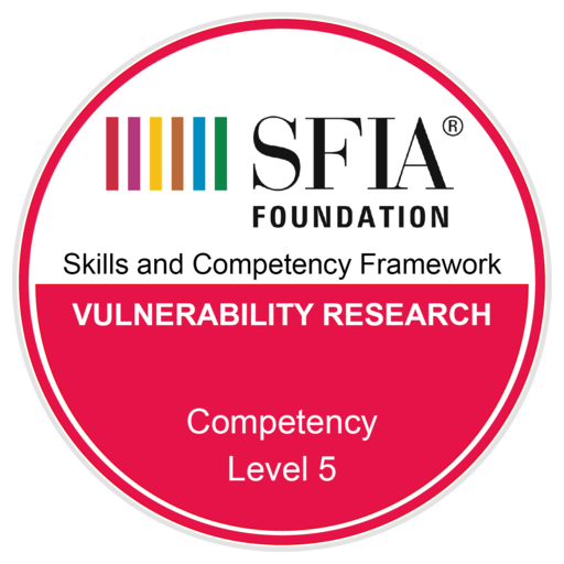 Vulnerability research - Competency - Level 5 - Credly