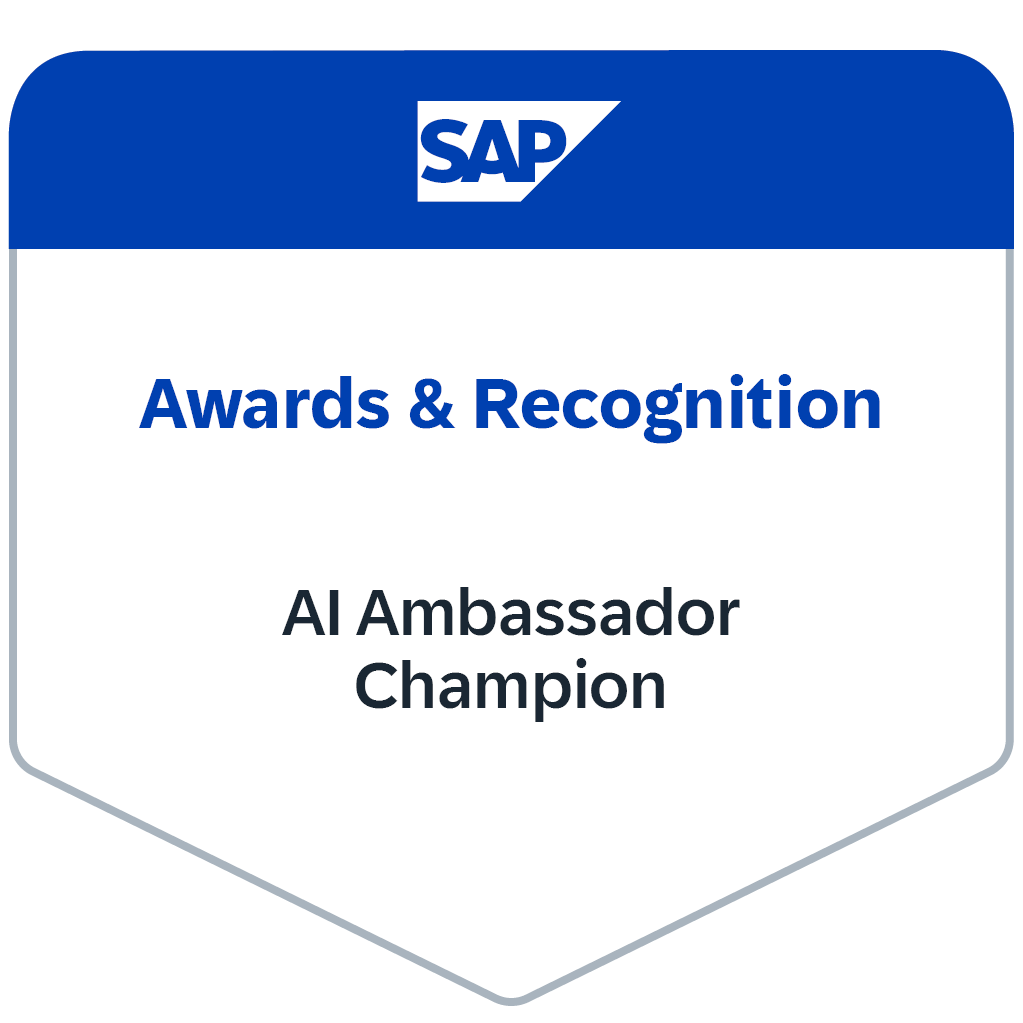 Awards and Recognition - AI Ambassador Champion